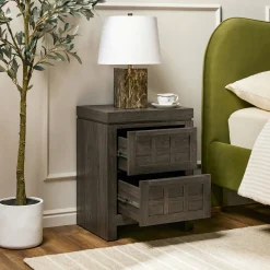Booker Modern 2 Drawer Nightstand & Side Table