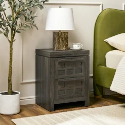 Booker Modern 2 Drawer Nightstand & Side Table