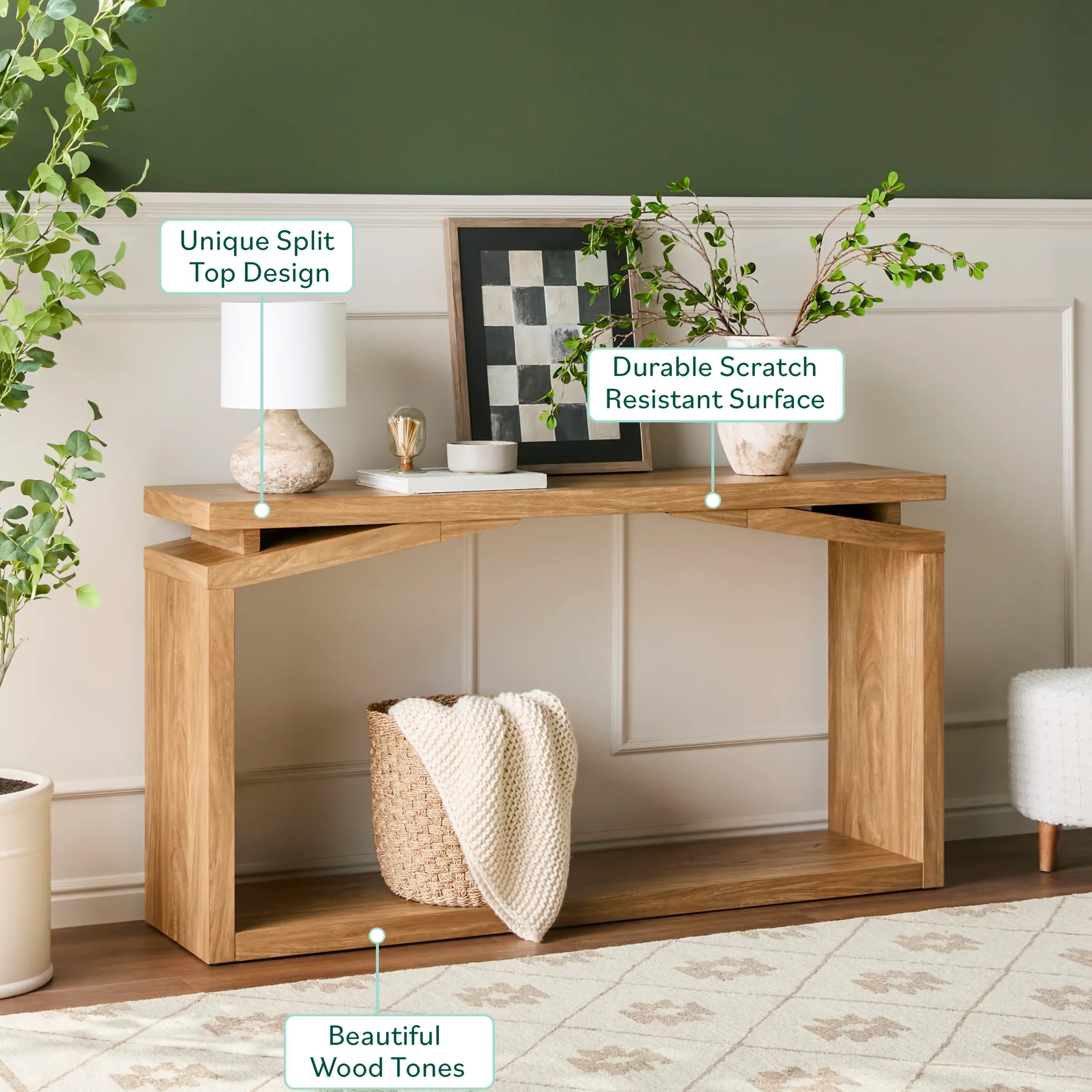 Booker Modern 60" Entry Console Table