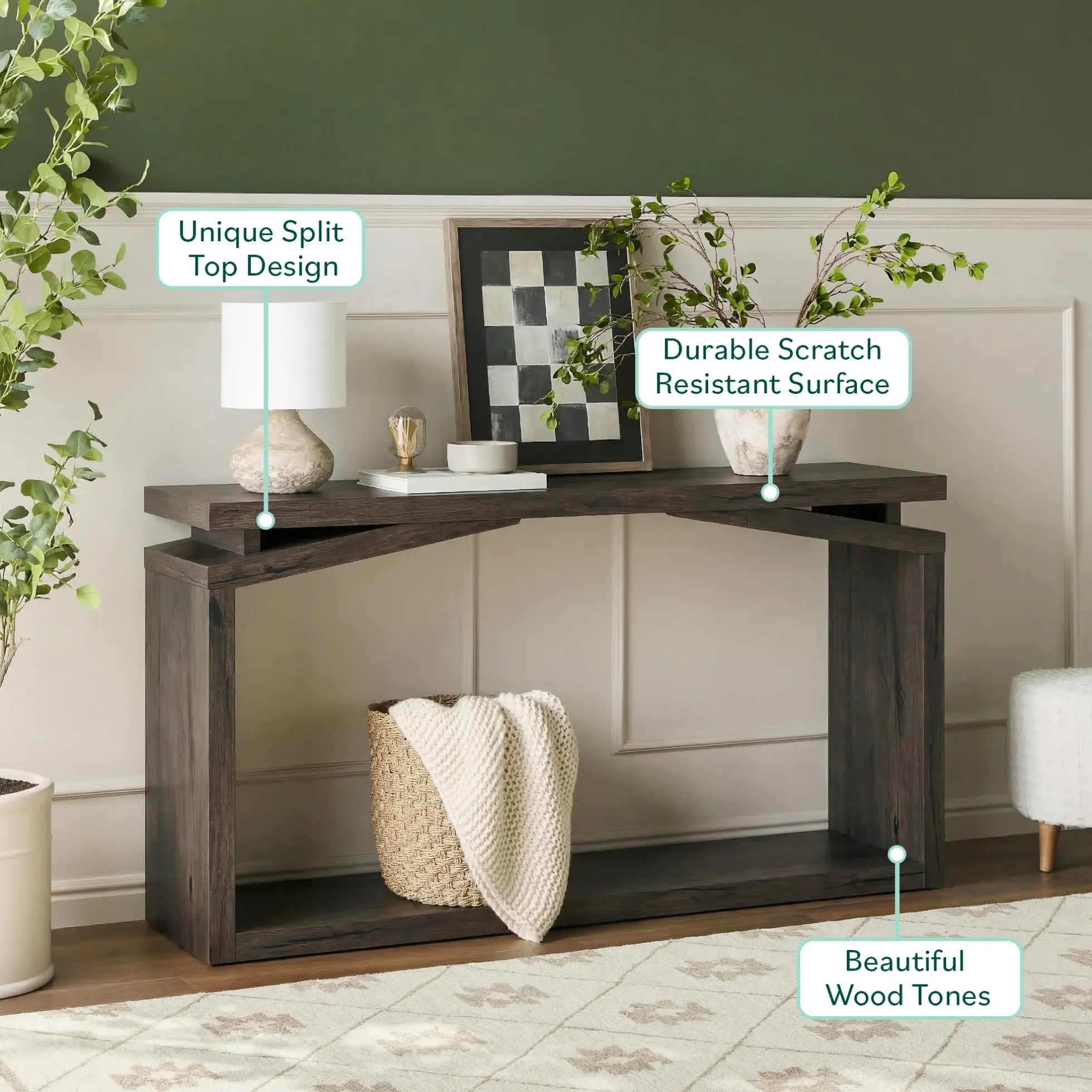 Booker Modern 60" Entry Console Table
