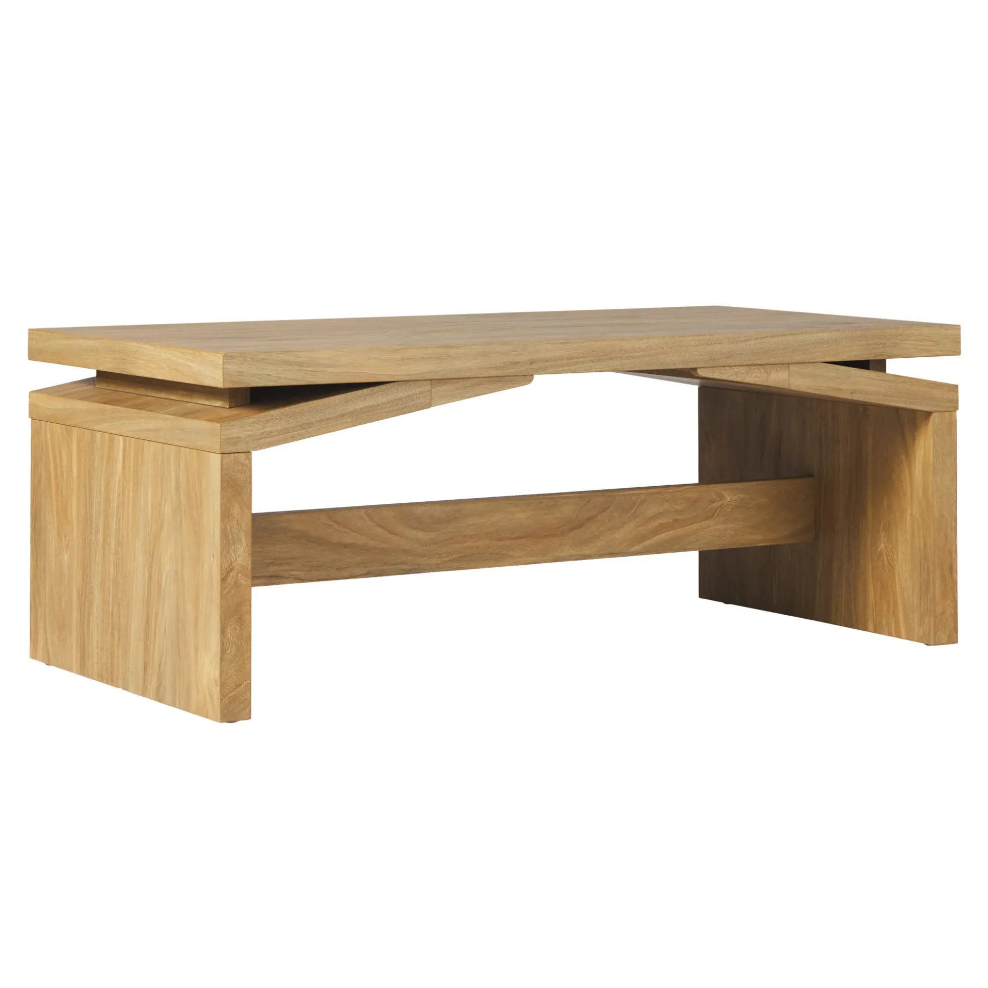 Booker Modern Easy Assembly Split-Top 47" Coffee Table