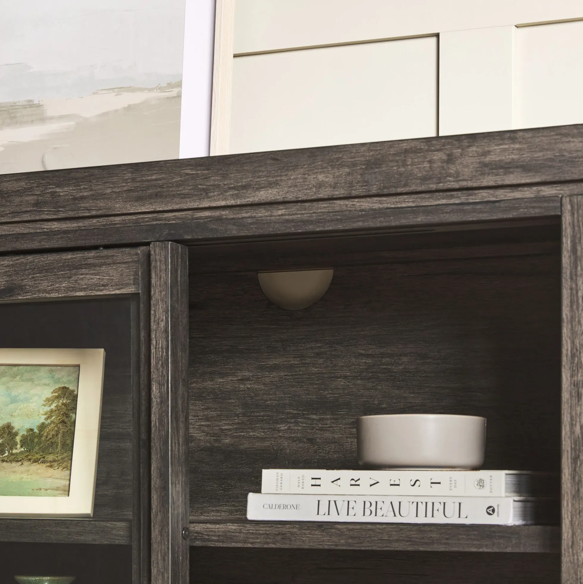 Booker Modern Glass Door TV Stand Sideboard