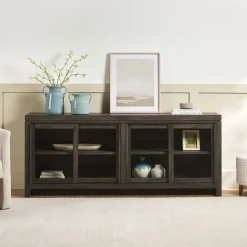 Booker Modern Glass Door TV Stand Sideboard