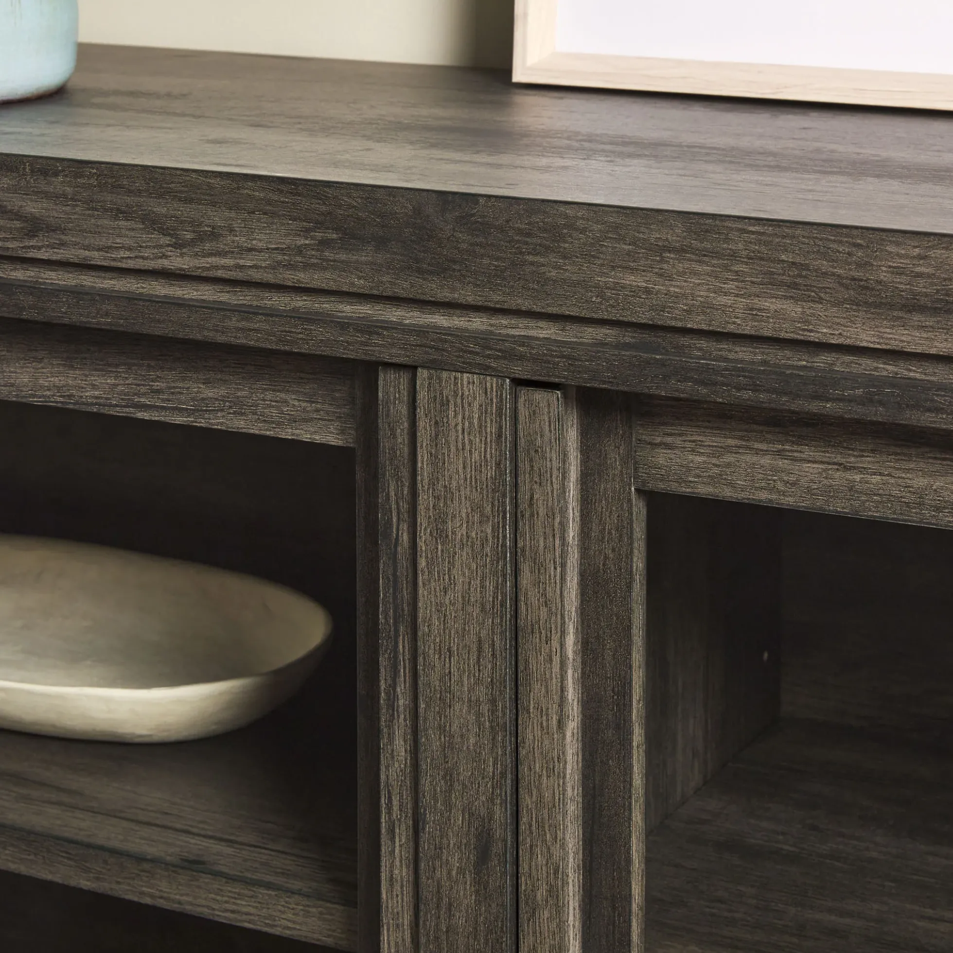 Booker Modern Glass Door TV Stand Sideboard