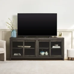 Booker Modern Glass Door TV Stand Sideboard