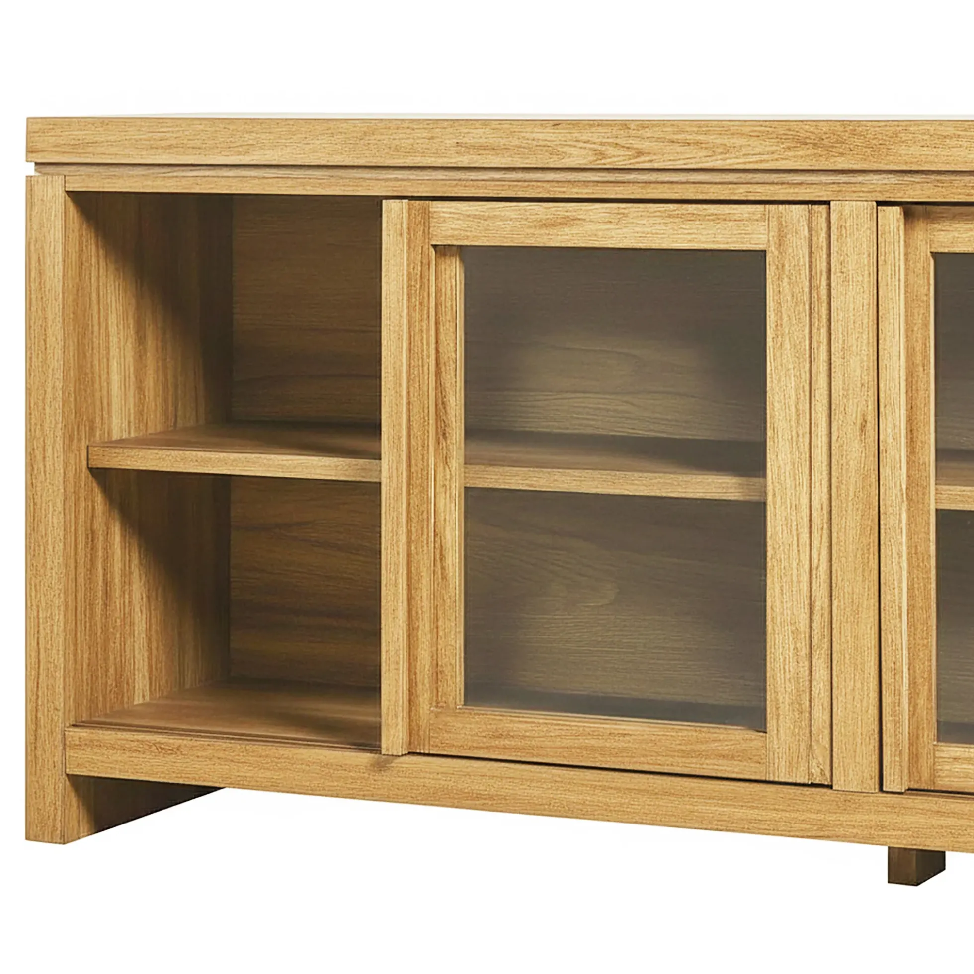 Booker Modern Glass Door TV Stand Sideboard