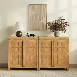 Booker Modern Windowpane Modular Storage Accent Cabinet