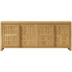 Booker Modern Windowpane TV Stand Sideboard with Storage