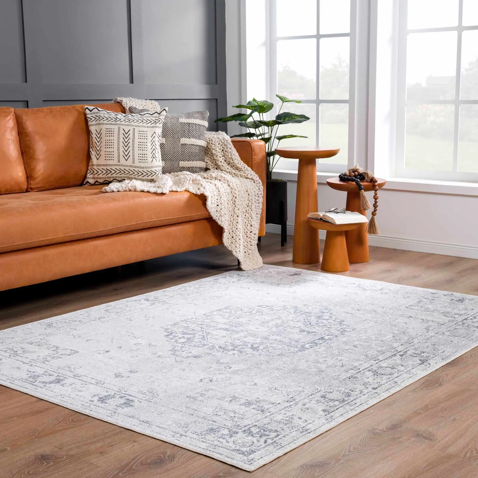 Boutique Rugs - Akram Cream & Antrasit Washable Area Rug