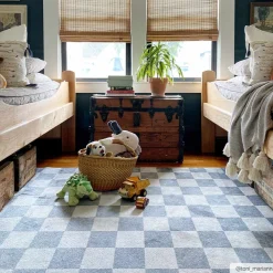 Boutique Rugs - Alie Gray Checkered Washable Area Rug