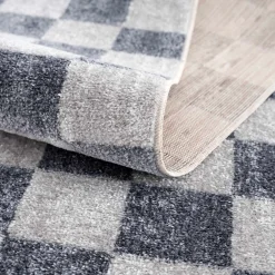 Boutique Rugs - Alie Gray Checkered Washable Area Rug