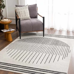 Boutique Rugs - Angus Black&White Geometric Area Rug