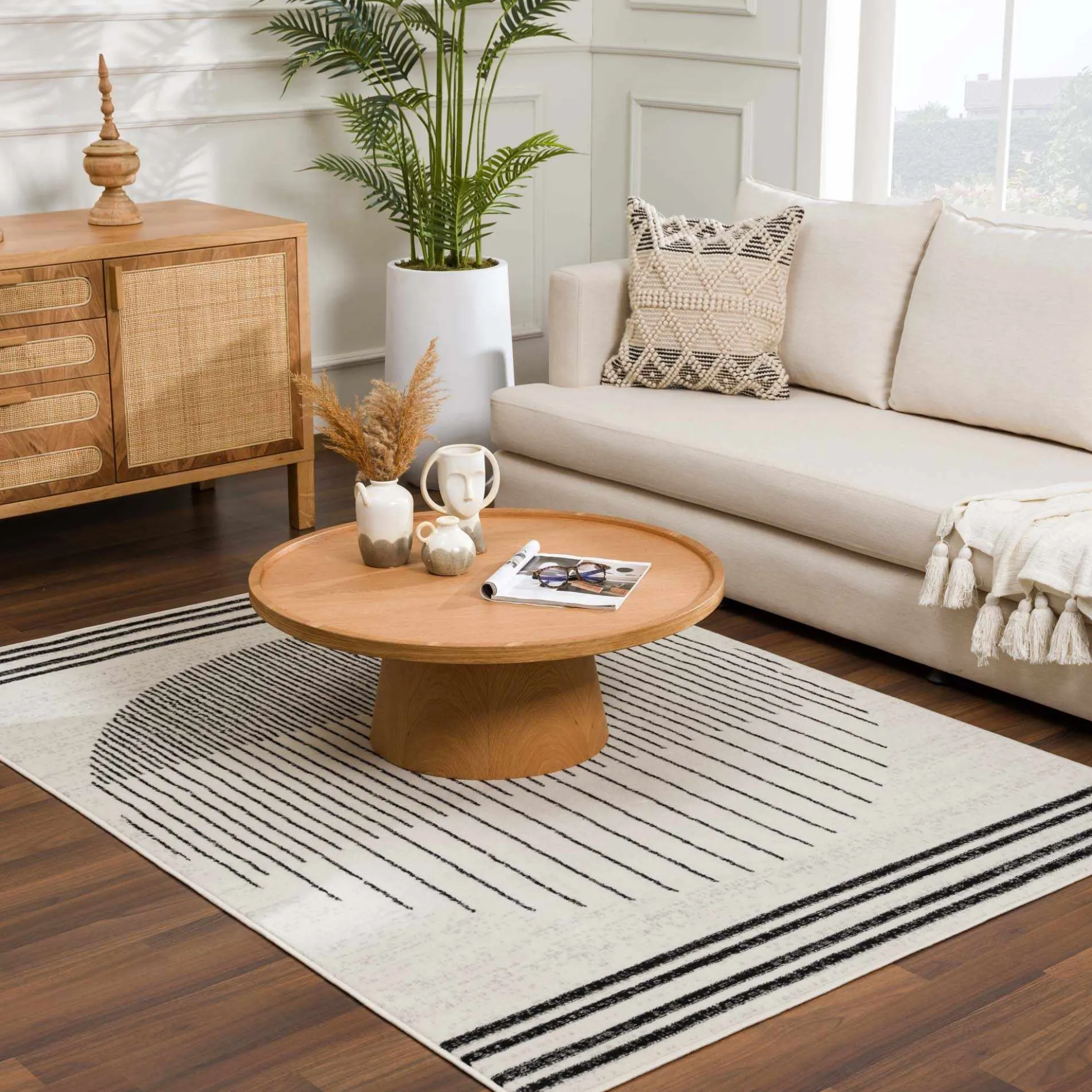 Boutique Rugs - Angus Black&White Geometric Area Rug