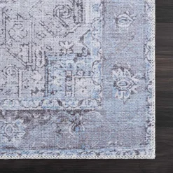 Boutique Rugs - Aqua Rosman Washable Runner & Area Rug