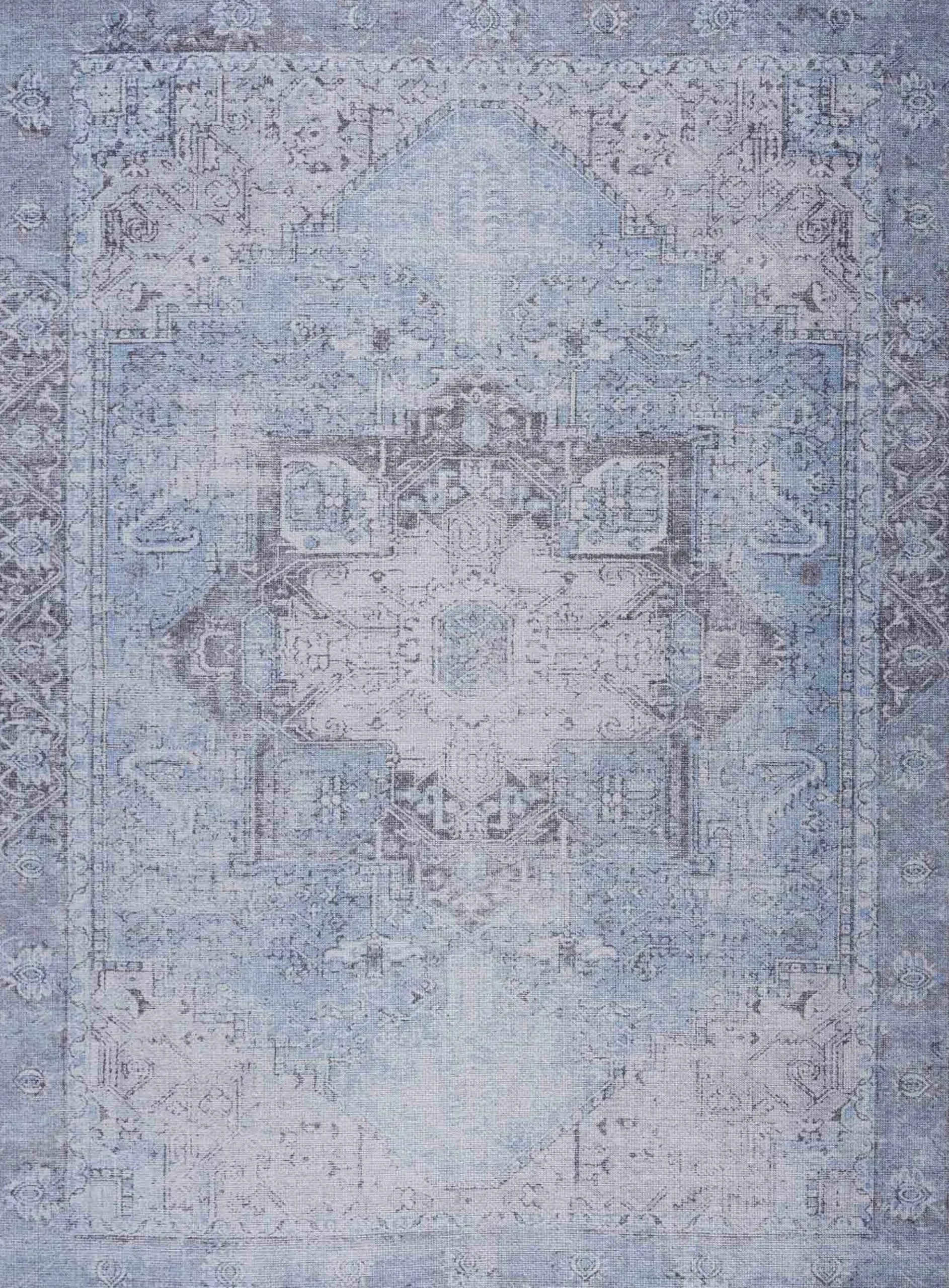 Boutique Rugs - Aqua Rosman Washable Runner & Area Rug