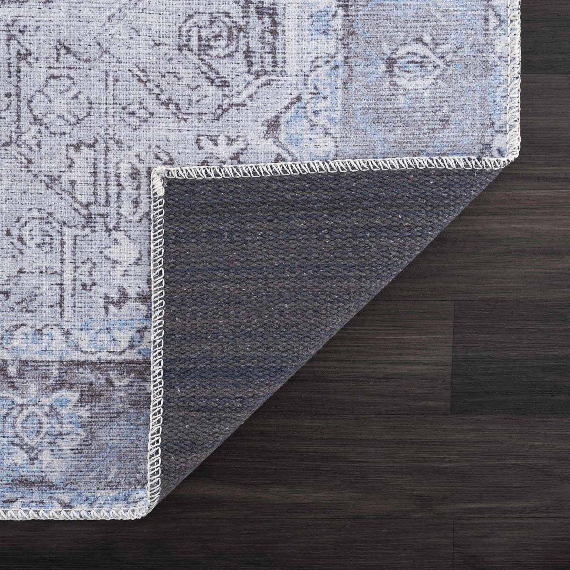 Boutique Rugs - Aqua Rosman Washable Runner & Area Rug