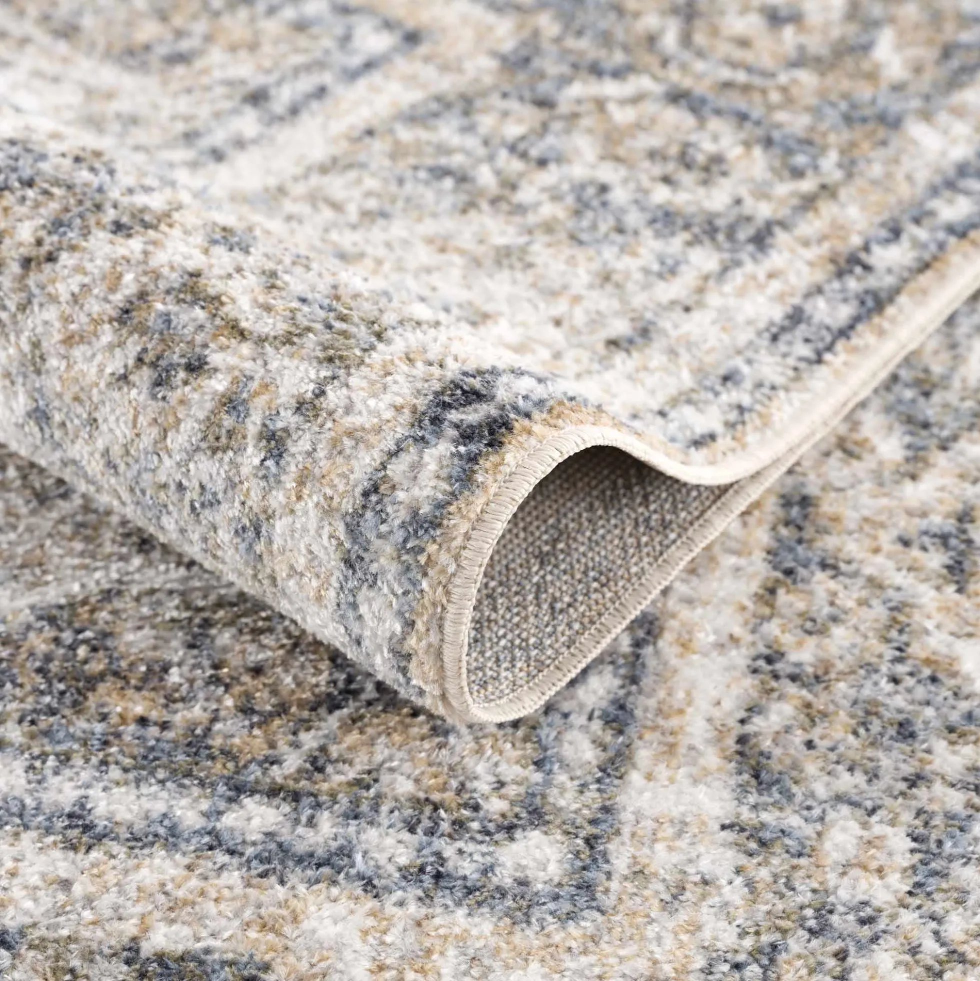 Boutique Rugs - Arias Cream & Blue Washable Area Rug
