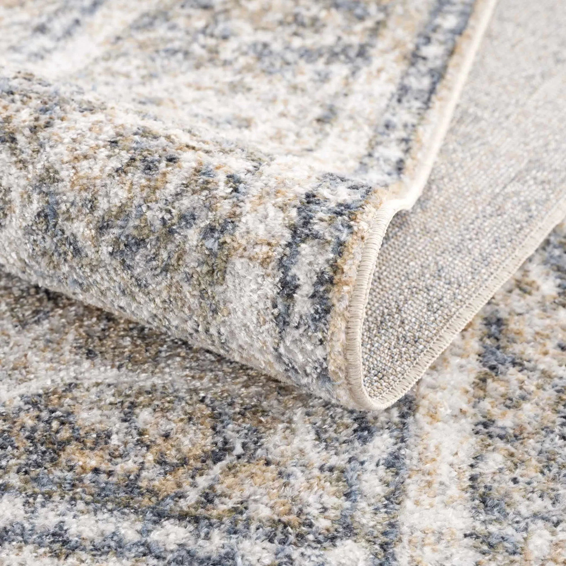 Boutique Rugs - Arias Cream & Blue Washable Area Rug