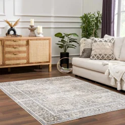 Boutique Rugs - Arias Cream & Blue Washable Area Rug
