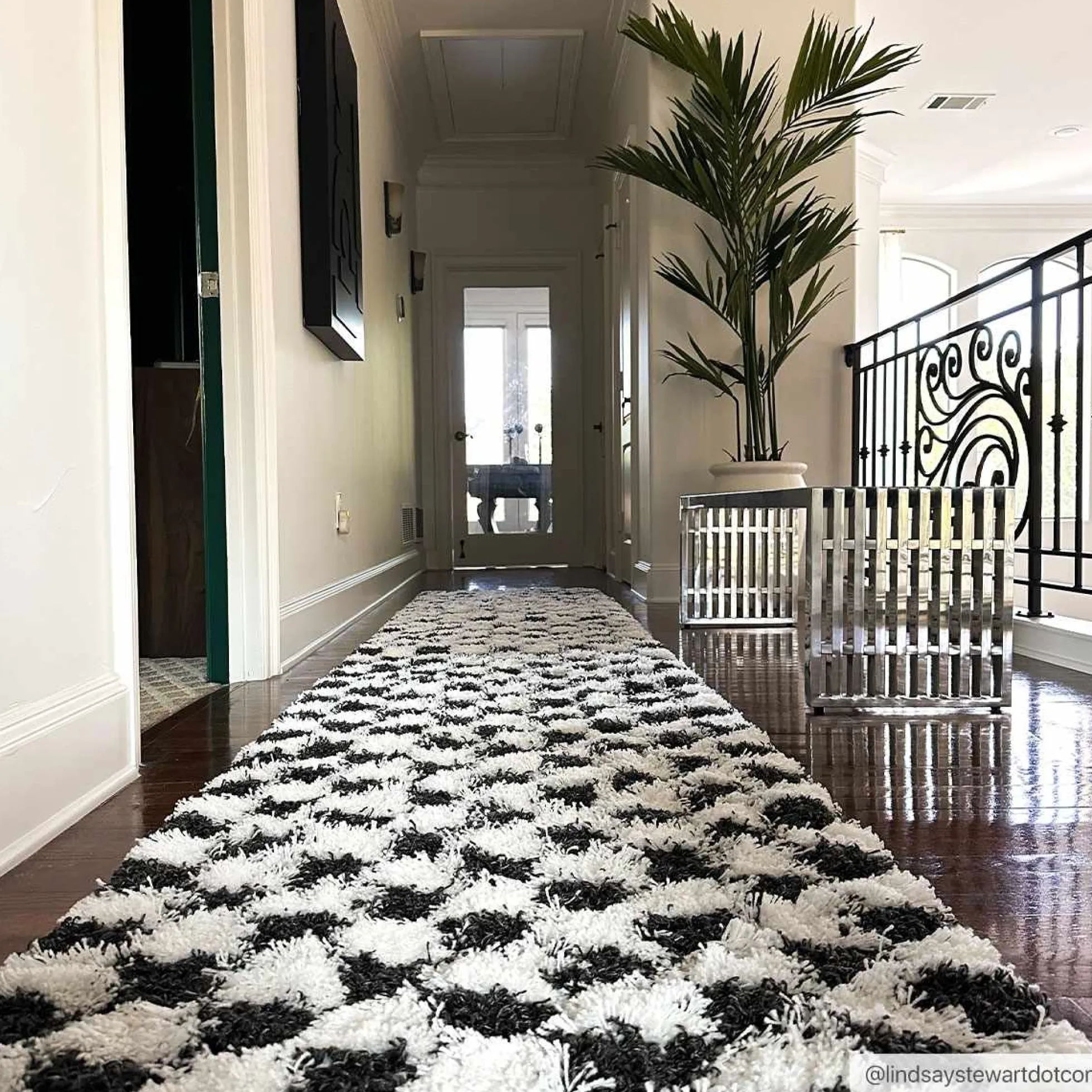 Boutique Rugs - Atira Black & White Checkered Area Rug