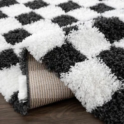 Boutique Rugs - Atira Black & White Checkered Area Rug