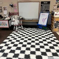 Boutique Rugs - Atira Black & White Checkered Area Rug