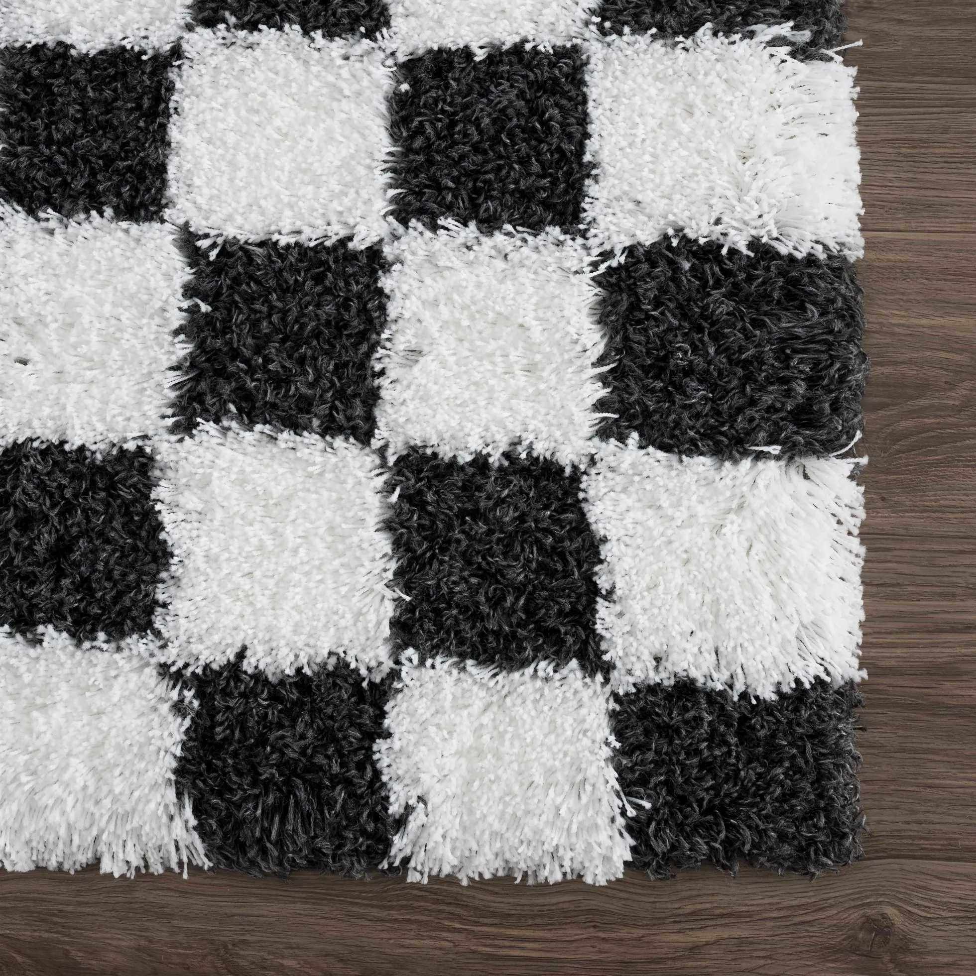 Boutique Rugs - Atira Black & White Checkered Area Rug