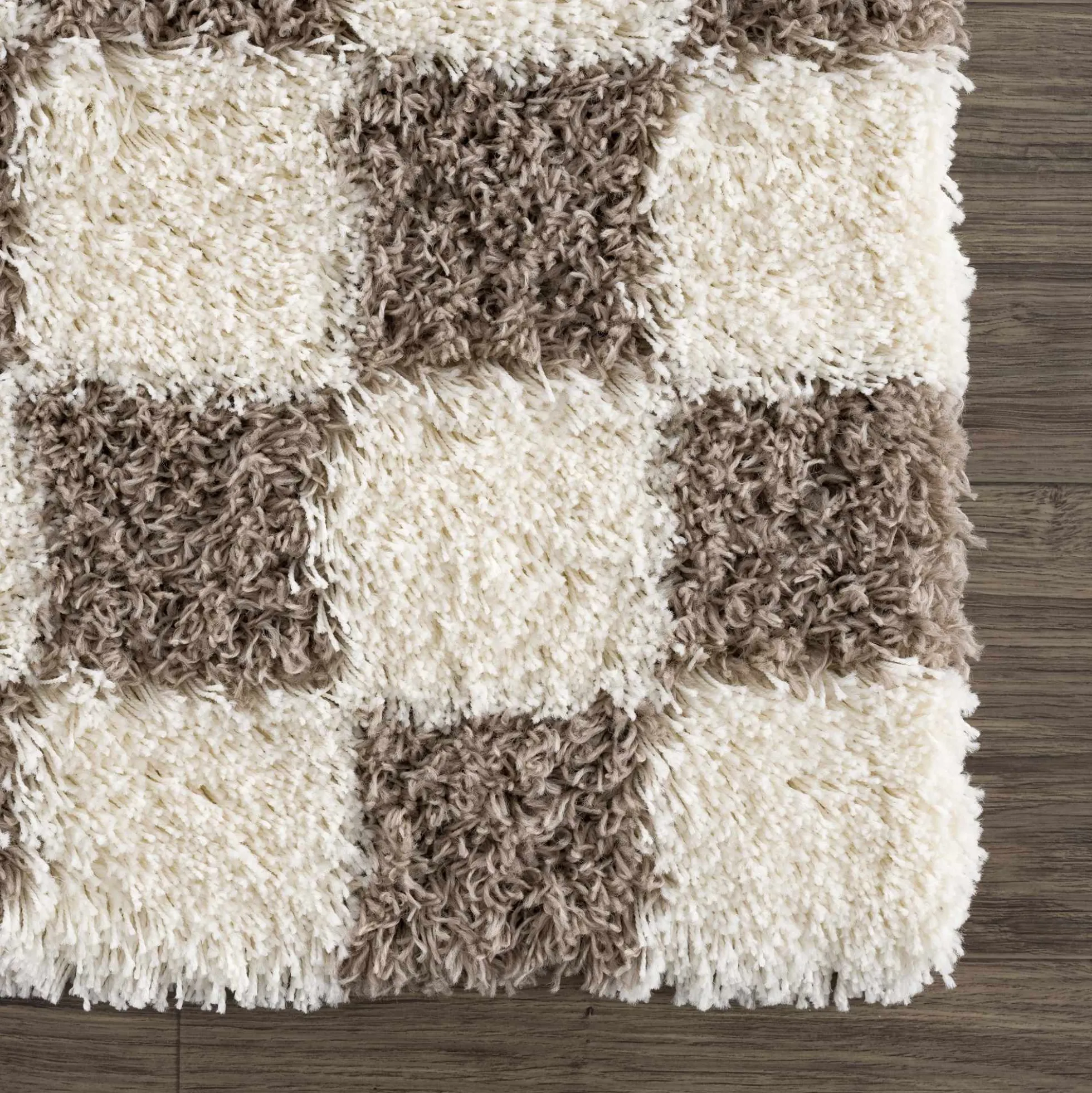 Boutique Rugs - Atira Brown Checkered Area Rug