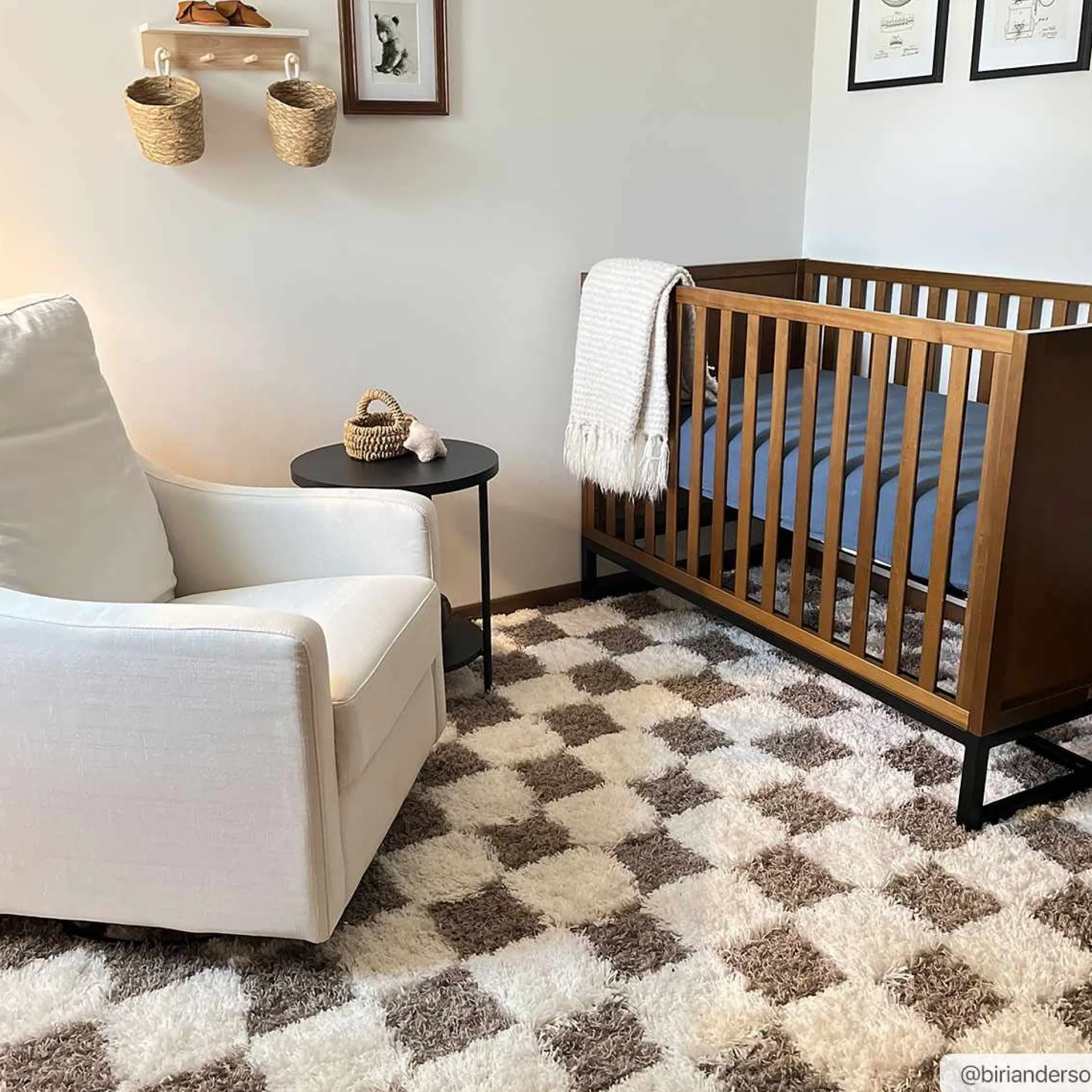 Boutique Rugs - Atira Brown Checkered Area Rug
