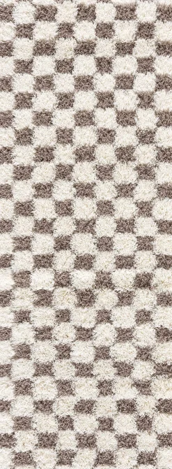 Boutique Rugs - Atira Brown Checkered Area Rug