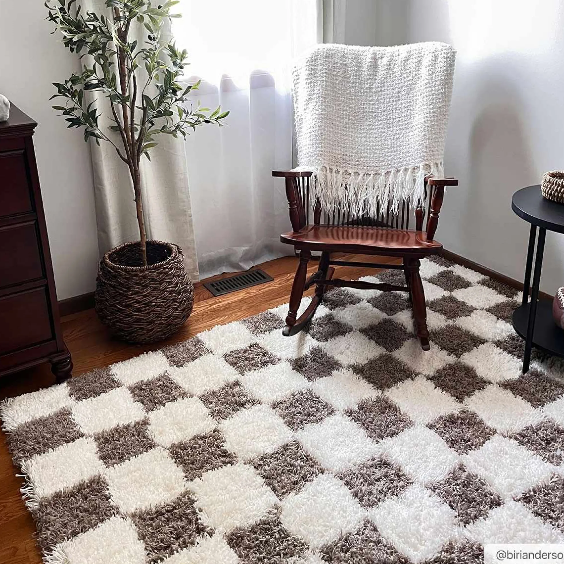 Boutique Rugs - Atira Brown Checkered Area Rug