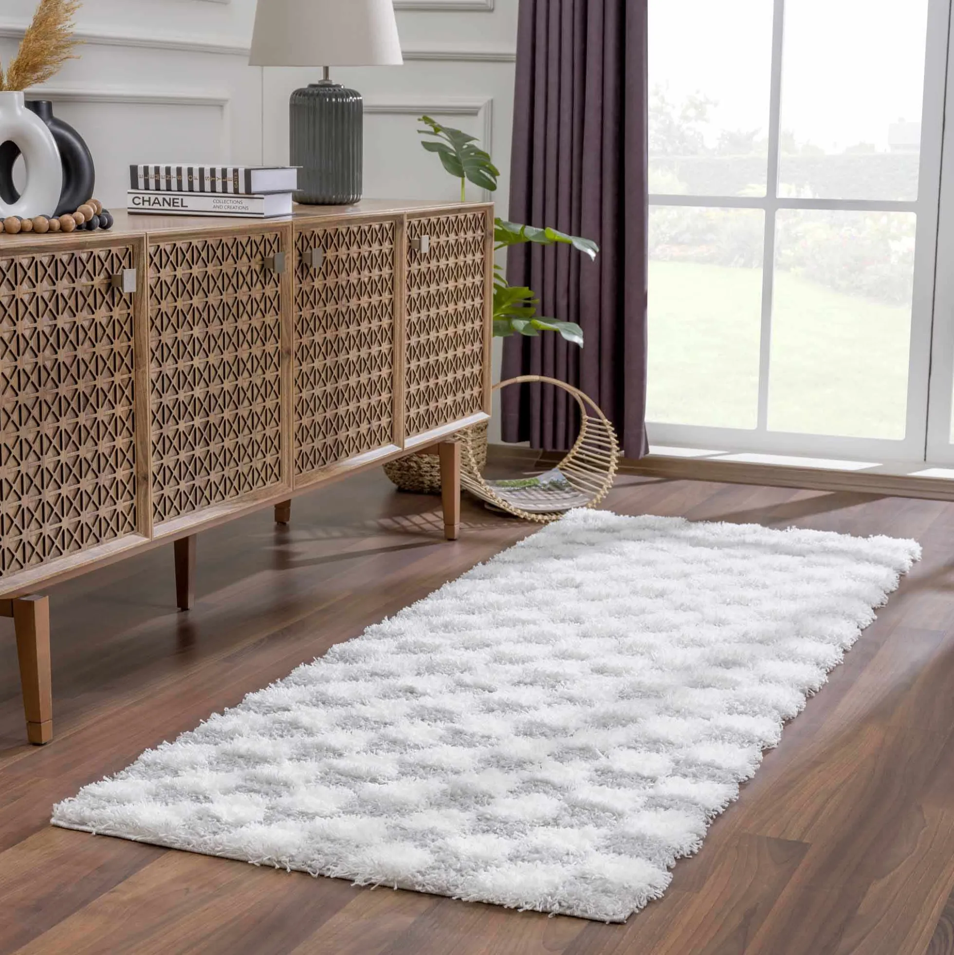Boutique Rugs - Atira Gray Checkered Area Rug