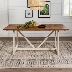 Brennan Solid Wood Trestle Dining Table