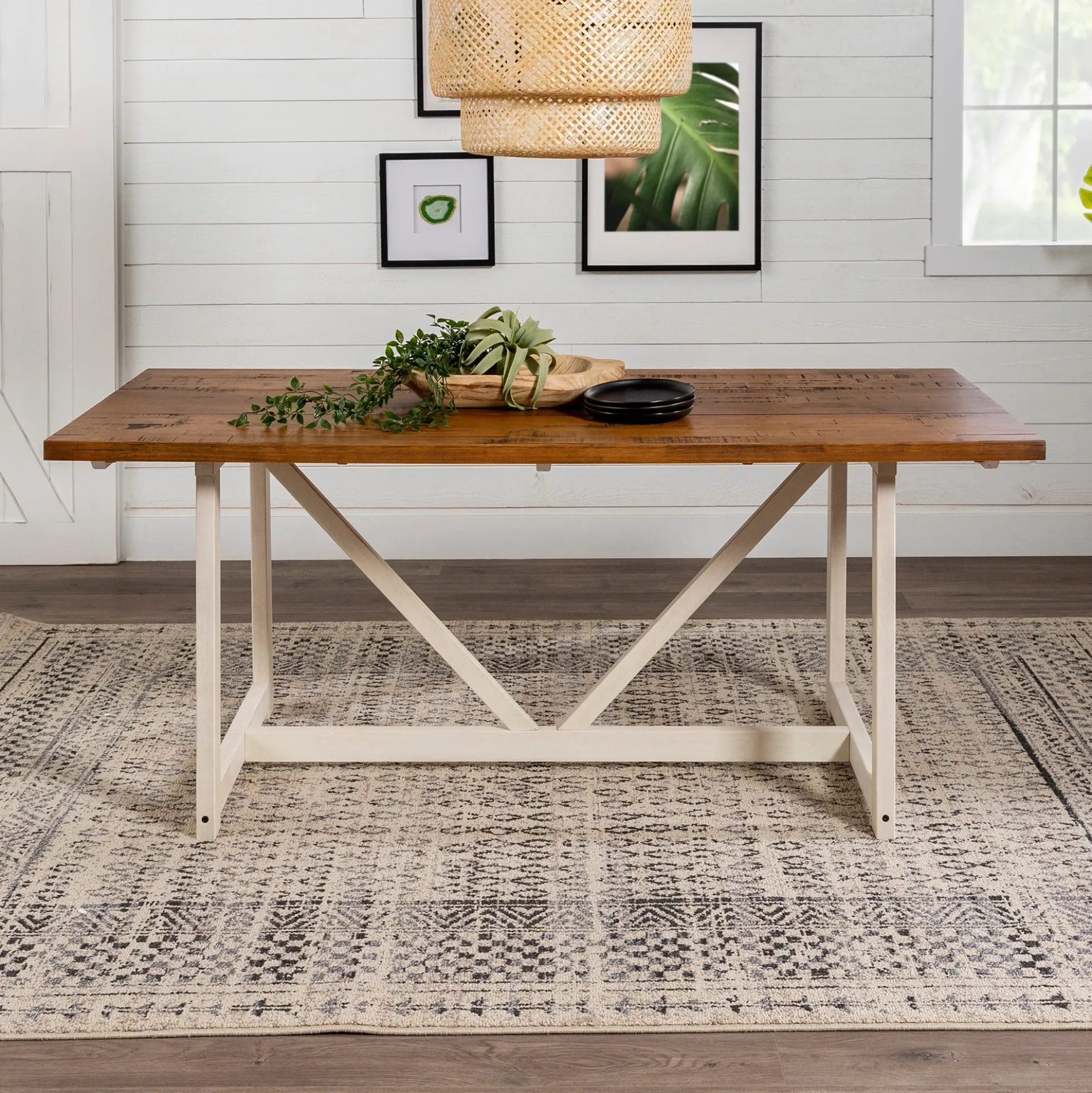 Brennan Solid Wood Trestle Dining Table