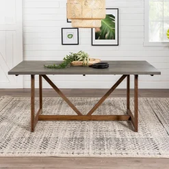Brennan Solid Wood Trestle Dining Table
