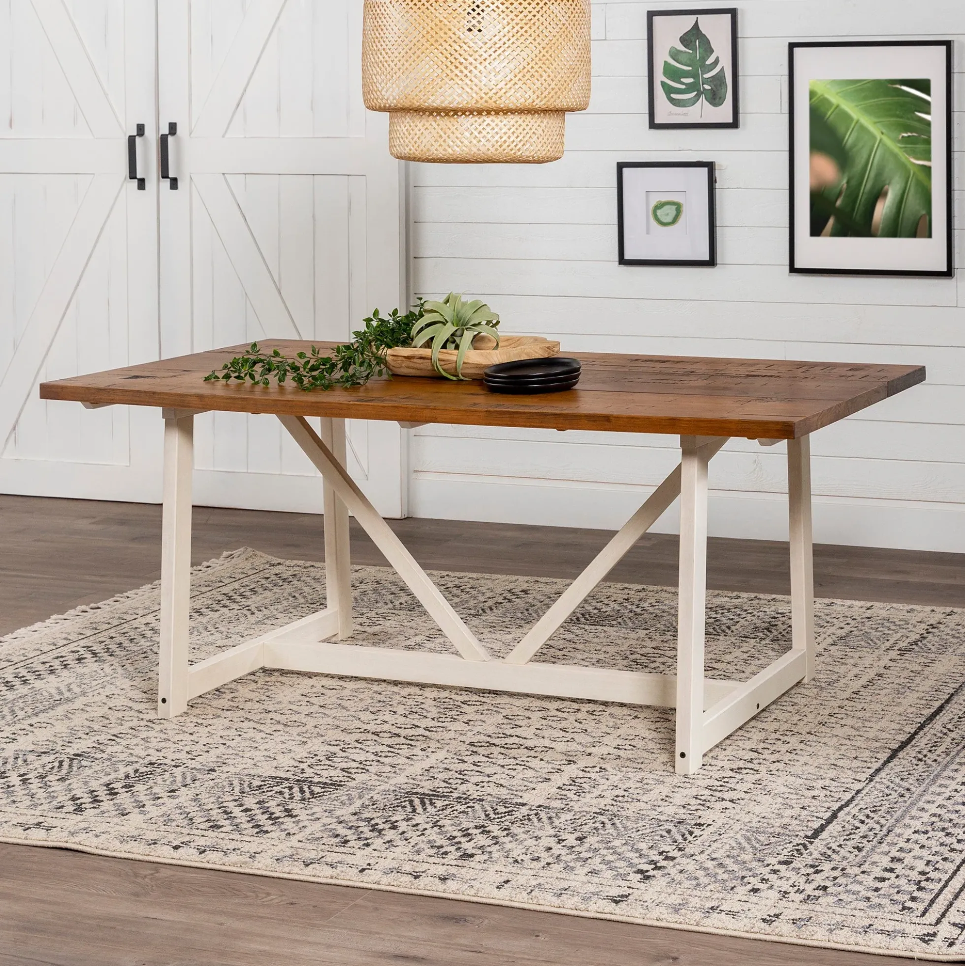 Brennan Solid Wood Trestle Dining Table