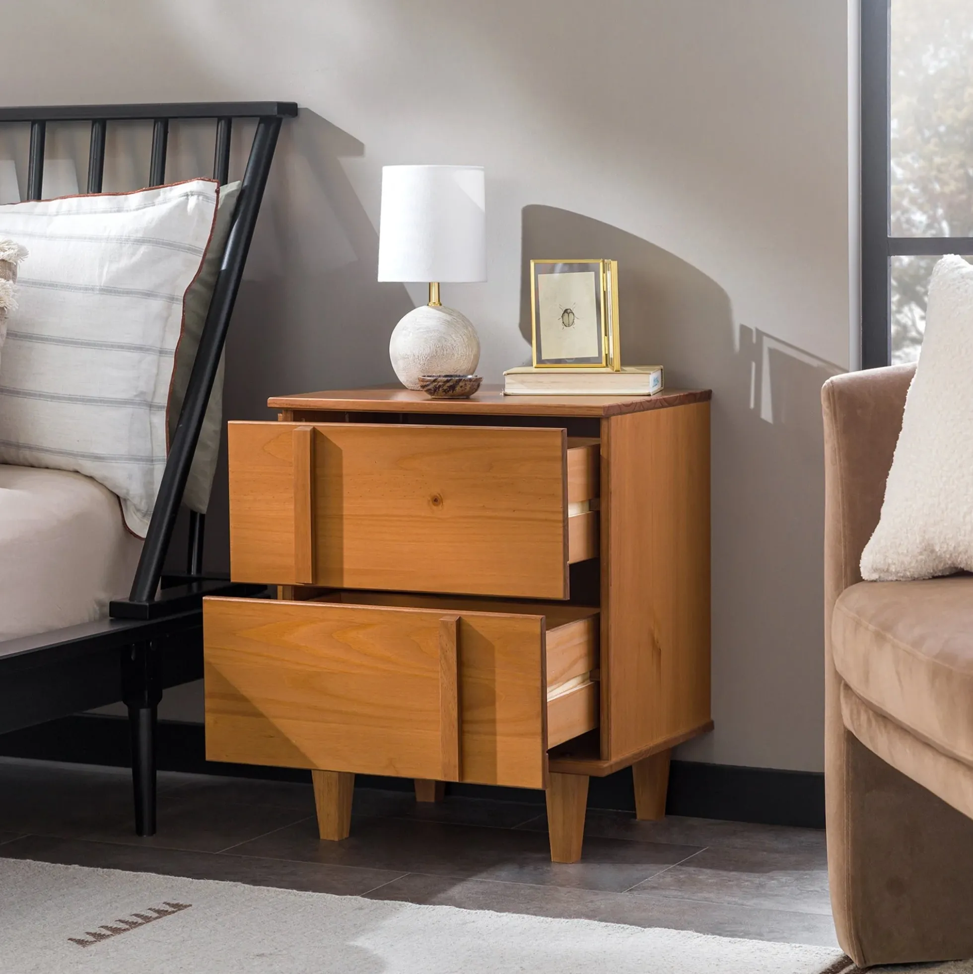 Bronx Modern Solid Wood Nightstand