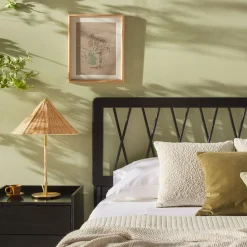 Cama X Spindle Mid-Century Modern Solid Wood Bed