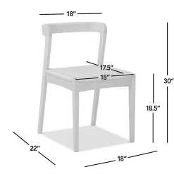 Capri Woven Seat Oak Wood Dining Chair