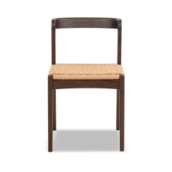 Capri Woven Seat Oak Wood Dining Chair