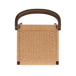 Capri Woven Seat Oak Wood Dining Chair