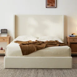 Carmen 52.3' Upholstered Wingback King Bedframe