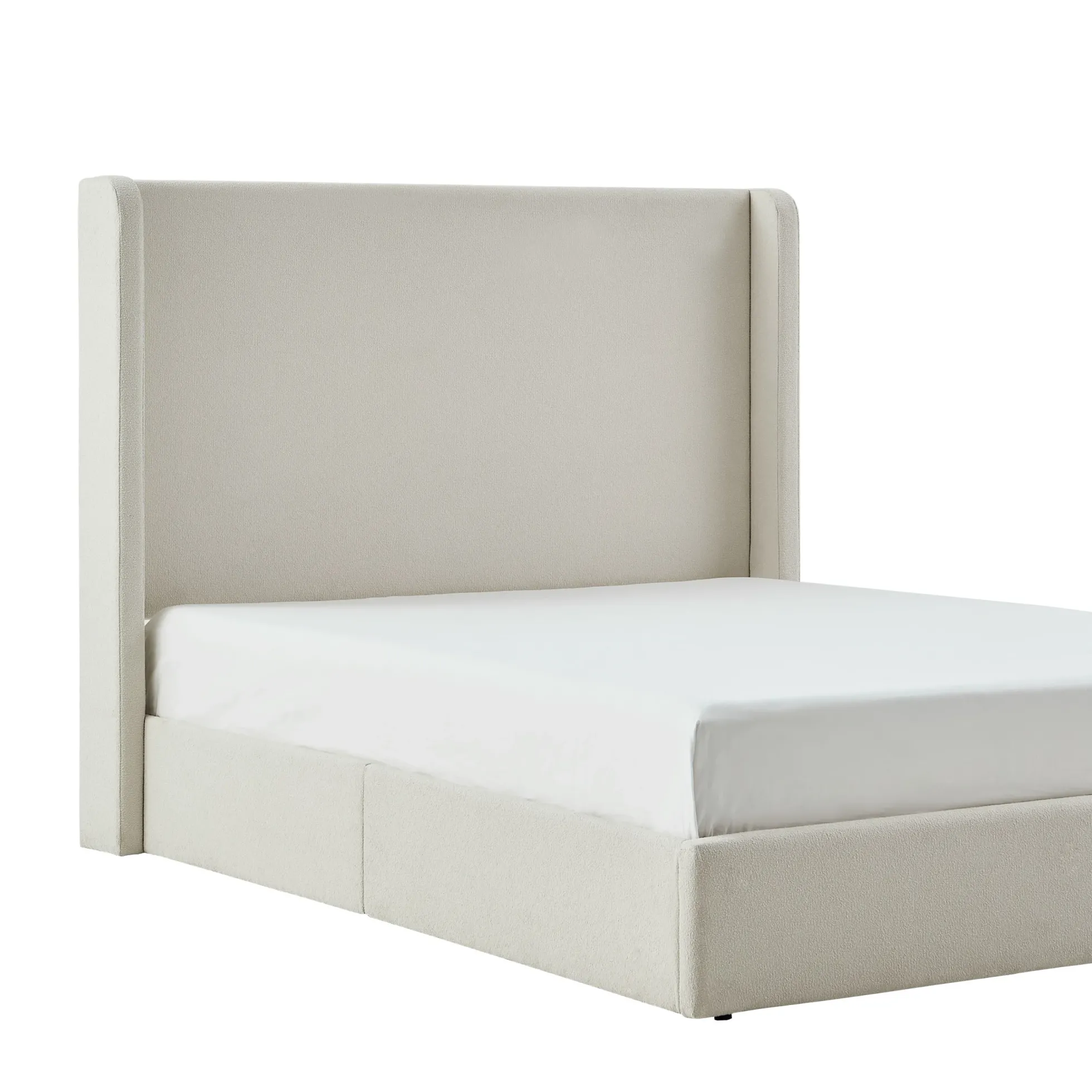Carmen 52.3' Upholstered Wingback King Bedframe
