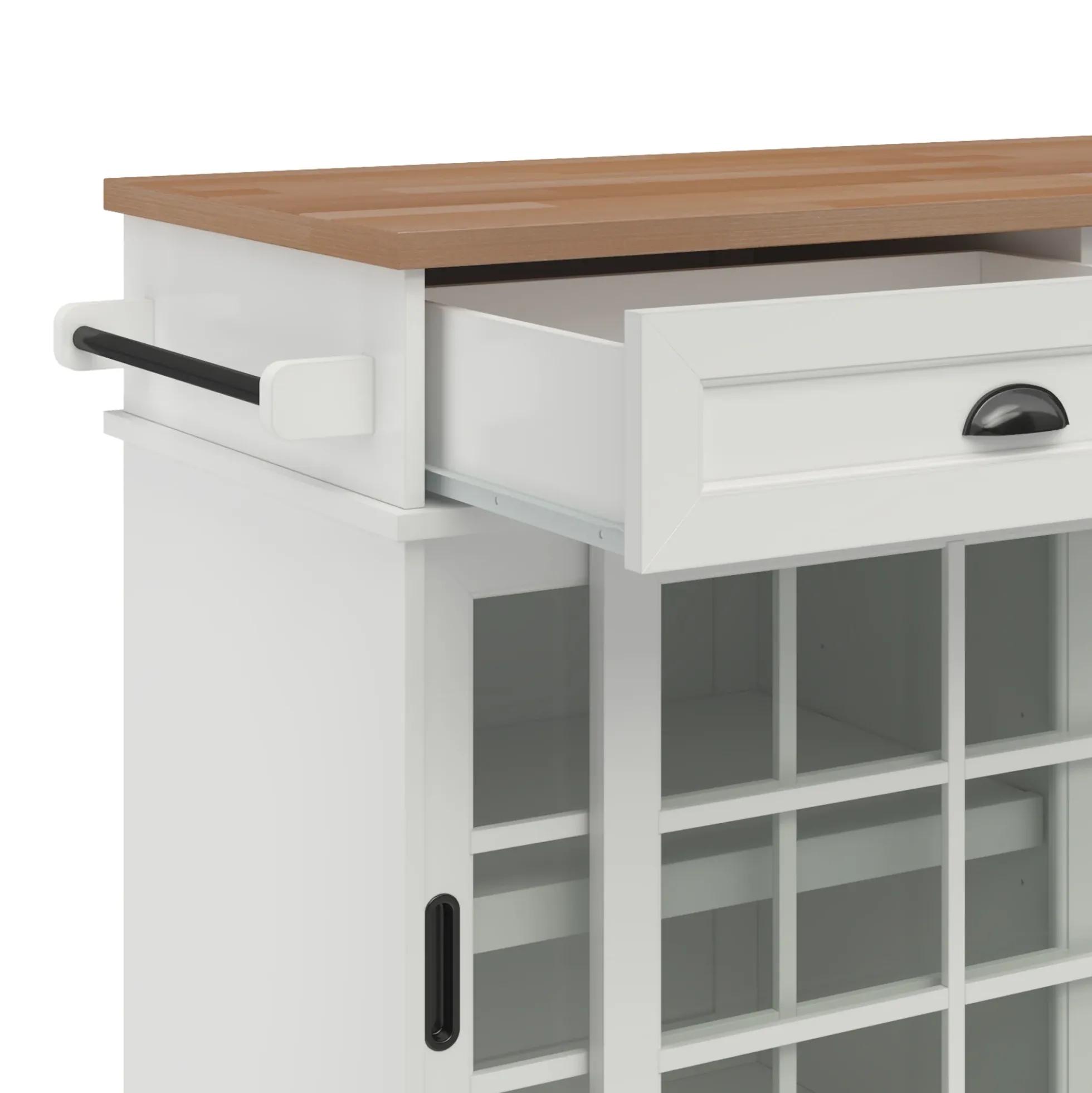Carolina Free-Standing 48" Kitchen Island with Storage