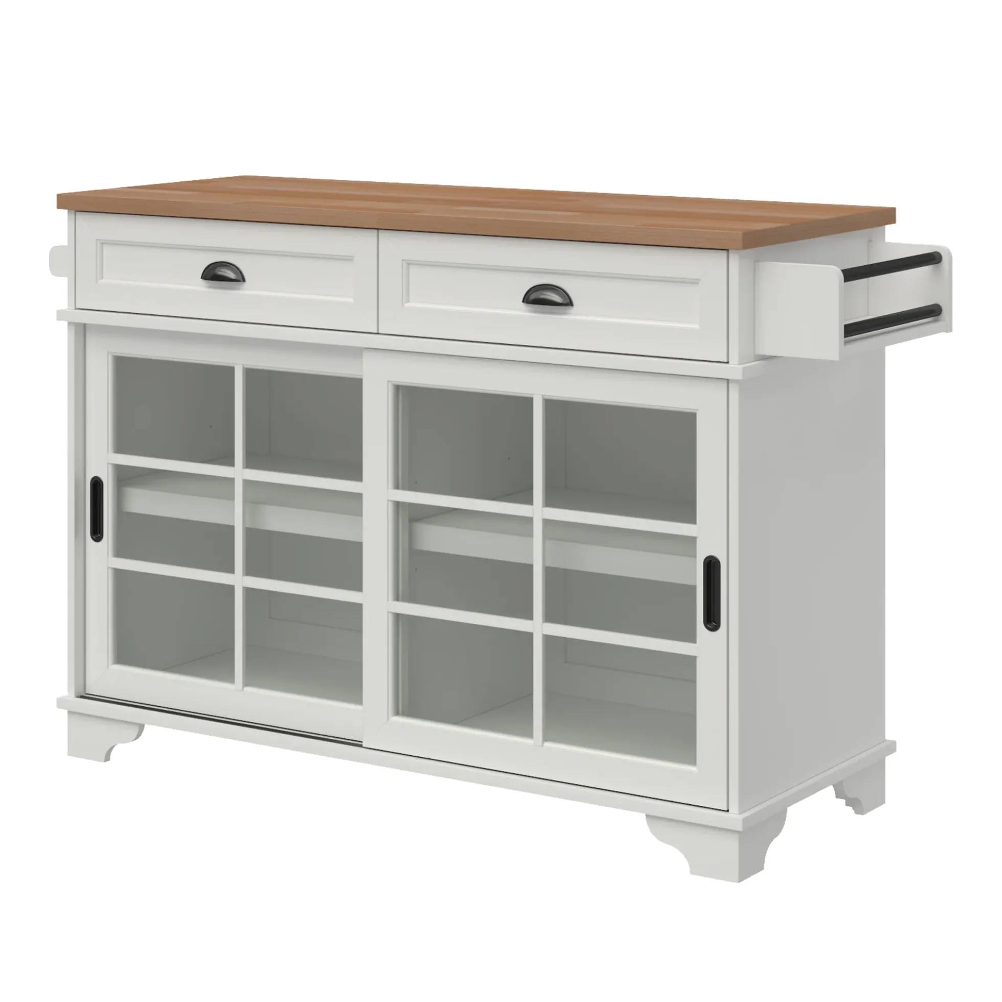 Carolina Free-Standing 48" Kitchen Island with Storage