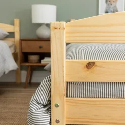 Carolina Transitional Solid Wood Twin-over-Twin Bunk Bed