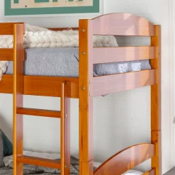Carolina Transitional Solid Wood Twin-over-Twin Bunk Bed