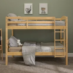 Carolina Transitional Solid Wood Twin-over-Twin Bunk Bed