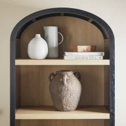 Chantelle Modern Arched Bookshelf with Open Shelves