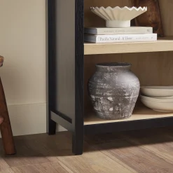 Chantelle Modern Arched Bookshelf with Open Shelves